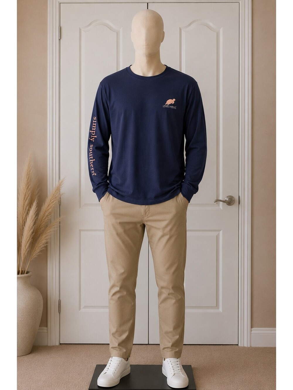 Simply Southern Turtle Tracker Long Sleeve Shirt Navy 0224